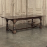 18th Century English Oak Trestle Dining Table with Turned Supports