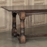 18th Century English Oak Trestle Dining Table with Turned Supports