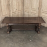18th Century English Oak Trestle Dining Table with Turned Supports