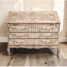 18th Century French Régence Period Carved Oak Secretary Desk