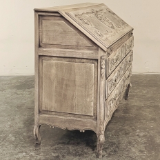 18th Century French Régence Period Carved Oak Secretary Desk