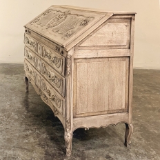 18th Century French Régence Period Carved Oak Secretary Desk