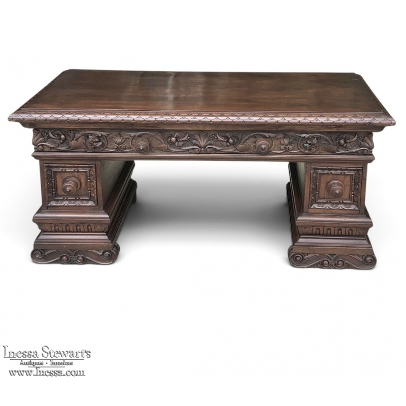 Antique Italian Baroque Walnut Credenza ~ Console