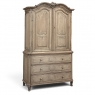 18th Century Liégeois Régence Period Stripped Oak Linen Press
