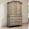 18th Century Liégeois Régence Period Stripped Oak Linen Press