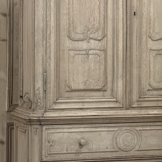 18th Century Liégeois Régence Period Stripped Oak Linen Press