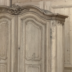 18th Century Liégeois Régence Period Stripped Oak Linen Press