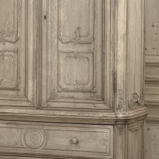 18th Century Liégeois Régence Period Stripped Oak Linen Press