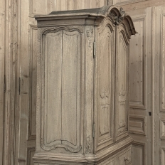 18th Century Liégeois Régence Period Stripped Oak Linen Press