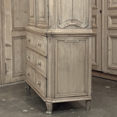 18th Century Liégeois Régence Period Stripped Oak Linen Press