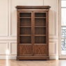 19th Century French Louis Philippe Mahogany Bookcase with Glazed Doors