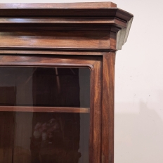 19th Century French Louis Philippe Mahogany Bookcase with Glazed Doors