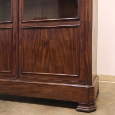 19th Century French Louis Philippe Mahogany Bookcase with Glazed Doors