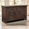 French Gothic Revival Oak Coffer Buffet with Iron Hardware