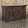 French Gothic Revival Oak Coffer Buffet with Iron Hardware