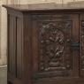 French Gothic Revival Oak Coffer Buffet with Iron Hardware