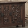 French Gothic Revival Oak Coffer Buffet with Iron Hardware