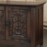 French Gothic Revival Oak Coffer Buffet with Iron Hardware