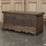 19th Century Gothic Revival Carved Oak Trunk with Hand-Forged Ironwork