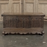 19th Century Gothic Revival Carved Oak Trunk with Hand-Forged Ironwork