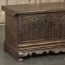 19th Century Gothic Revival Carved Oak Trunk with Hand-Forged Ironwork