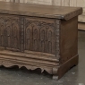 19th Century Gothic Revival Carved Oak Trunk with Hand-Forged Ironwork