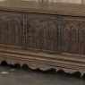 19th Century Gothic Revival Carved Oak Trunk with Hand-Forged Ironwork