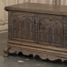 19th Century Gothic Revival Carved Oak Trunk with Hand-Forged Ironwork