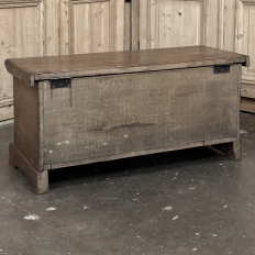 19th Century Gothic Revival Carved Oak Trunk with Hand-Forged Ironwork