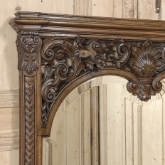 19th Century French Louis XIV Marble Top Console with Mirror