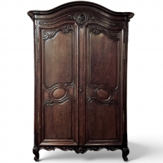 18th Century French Louis XVI Period Mahogany Armoire