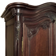 18th Century French Louis XVI Period Mahogany Armoire