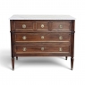Antique French Louis XVI Mahogany Commode with Carrara Marble