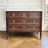 Antique French Louis XVI Mahogany Commode with Carrara Marble