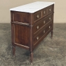 Antique French Louis XVI Mahogany Commode with Carrara Marble