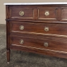Antique French Louis XVI Mahogany Commode with Carrara Marble