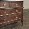 Antique French Louis XVI Mahogany Commode with Carrara Marble