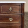 Antique French Louis XVI Mahogany Commode with Carrara Marble