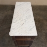 Antique French Louis XVI Mahogany Commode with Carrara Marble