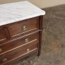 Antique French Louis XVI Mahogany Commode with Carrara Marble