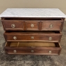 Antique French Louis XVI Mahogany Commode with Carrara Marble