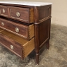 Antique French Louis XVI Mahogany Commode with Carrara Marble
