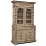 19th Century French Renaissance Hunt Stripped Oak Bookcase