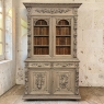 19th Century French Renaissance Hunt Stripped Oak Bookcase