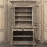 19th Century French Renaissance Hunt Stripped Oak Bookcase