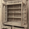 19th Century French Renaissance Hunt Stripped Oak Bookcase