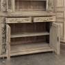 19th Century French Renaissance Hunt Stripped Oak Bookcase