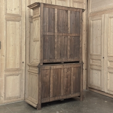 19th Century French Renaissance Hunt Stripped Oak Bookcase