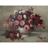 Dutch Still Life of Garden Roses in an Ironstone Tureen by L. Snijders, Dated 1973