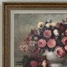 Dutch Still Life of Garden Roses in an Ironstone Tureen by L. Snijders, Dated 1973